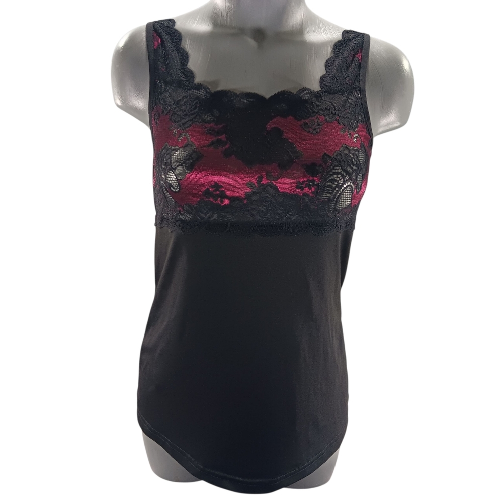 Cinema Burnout Lace Babydoll Top Size Small Black Red Whimsy Gruge Dark Romantic